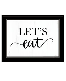 "Lets Eat" by Imperfect Dust, Ready to Hang Framed Print, Black Frame