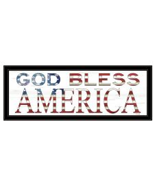 "God Bless America" by Cindy Jacobs, Ready to Hang Framed Print, Black Frame