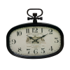 DecMode 18" x 16" White Metal Pocket Watch Style Wall Clock