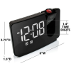 Westclox Black Electric Projection Alarm Clock with 1.4" White LED Large Digital Time Display