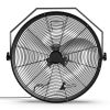 InfiniPower 18 Inch High Velocity Wall Mount Fan with Rack, 3 Speed Industrial/Commercial Metal Ventilation Fan