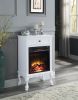 ACME Eirene Fireplace in White Finish AC00853