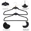 Non Slip Velvet Clothing Hangers, 100 Pack, Black