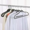 Heavy Duty Non Slip Velvet Clothing Hanger, 100 Pack, Gray