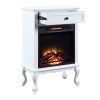 ACME Eirene Fireplace in White Finish AC00853