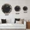 Designart 'Abstract Broken Wall 3D Design On Black' Modern Wood Wall Clock