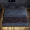 Queen Size Floating Bed with LED Lights Underneath,Modern Queen Size Low Profile Platform Bed with LED Lights,Grey