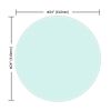 24" Round Tempered Glass Table Top Clear Glass 2/5 Inch Thick Beveled Polished Edge