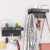 Key hook holder, mail manager and kitchen storage for wall decoration with 5 key hooks