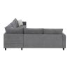 91*91" Modern Upholstered Living Room Sectional Sofa, L Shape Furniture Couch with 3 Pillows