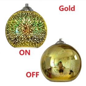 3D Ball Glass Chandelier Creative Colorful (Option: Gold Excluding Bulb-Diameter 25cm)