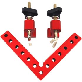 Metal Woodworking Right-Angle Fixing Clip (Option: Red-3 piece set-120mm)