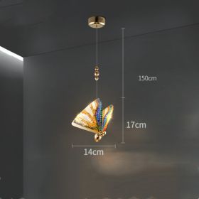 Butterfly Chandelier Bedside Enamelled Dining Hall Staircase (Option: Small colour-White light)