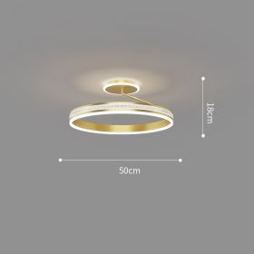 Modern And Minimalist Bedroom Ceiling Lights (Option: Gold-White light-50cm)