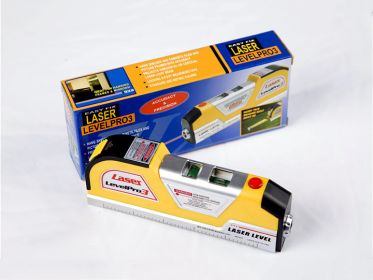 Simple Plastic Laser Measuring Level (Color: yellow)