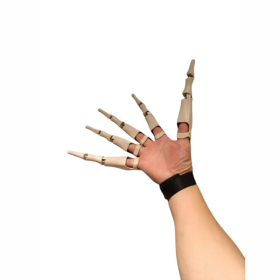 Halloween Articulated Fingers 1Pair, 3D Printed Articulated Finger Extensions Fits All Finger Sizes (Color: Black)