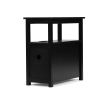 Transitional Nightstand with USB Charging Station, Wooden End Table Bedside Table, 2-Drawer Home&Kitchen Storage Cabinet