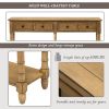 Console Table Sofa Table Easy Assembly with Two Storage Drawers and Bottom Shelf for Living Room, Entryway