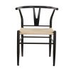 Springwood Wishbone Chair 2 Pack, Metal Base with Black Finish for Indoor