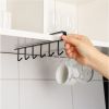 Hooks Under Cabinet Storage Rack Drilling Free Multi-Functional Coffee Cups Holder