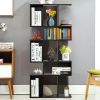 5 Cubes Ladder Shelf Corner Bookshelf Display Rack Bookcase