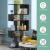 5 Cubes Ladder Shelf Corner Bookshelf Display Rack Bookcase