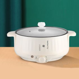 Non Stick Pot Household Electric Pot Integrated Type (Option: White-24cm-EU)